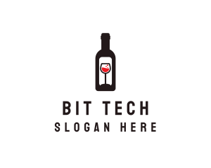 Wine Bottle Label logo design