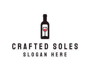 Wine Bottle Label logo design