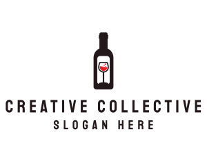 Wine Bottle Label logo design