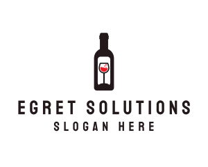 Wine Bottle Label logo design