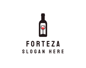 Wine Bottle Label logo design