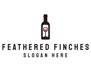 Wine Bottle Label logo design