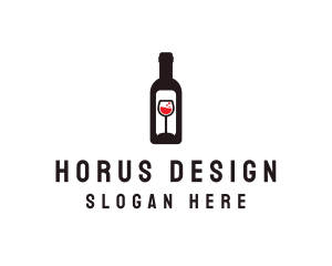 Wine Bottle Label logo design