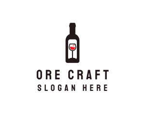 Wine Bottle Label logo design