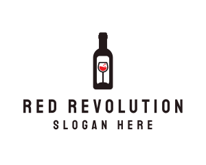 Wine Bottle Label logo design