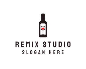 Wine Bottle Label logo design