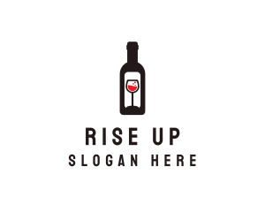 Wine Bottle Label logo design