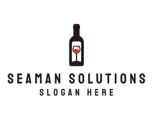 Wine Bottle Label logo design