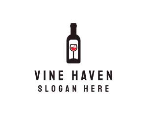 Wine Bottle Label logo design