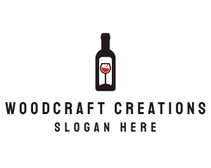 Wine Bottle Label logo design