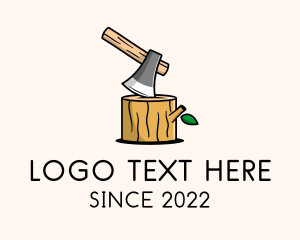 Lawncare - Wood Work Lumberjack logo design