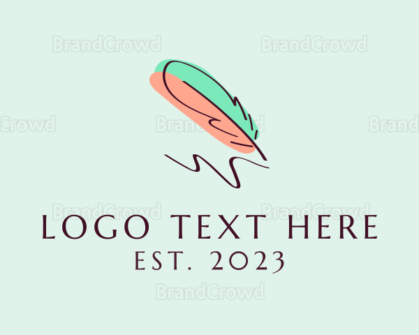 Writing Feather Pen Logo