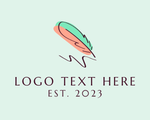 Quill - Writing Feather Pen logo design