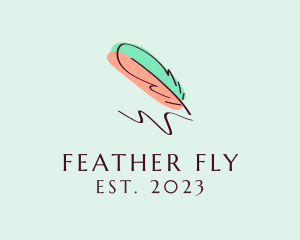 Writing Feather Pen logo design