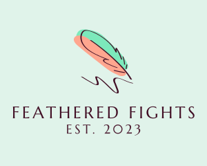 Writing Feather Pen logo design