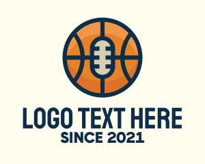 Tournament - Basketball Sport Podcast Radio logo design