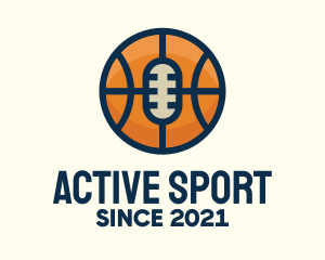 Sport - Basketball Sport Podcast Radio logo design