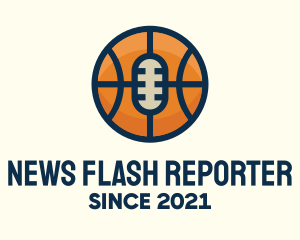 Reporter - Basketball Sport Podcast Radio logo design