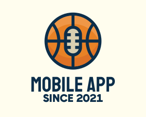 Podcast - Basketball Sport Podcast Radio logo design