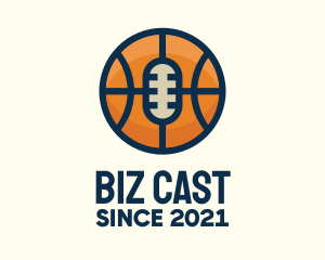 Podcast - Basketball Sport Podcast Radio logo design