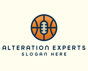 Basketball Sport Podcast Radio logo design