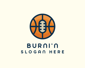 Basketball Sport Podcast Radio logo design