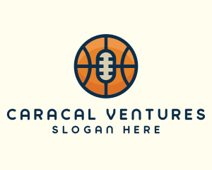 Basketball Sport Podcast Radio logo design