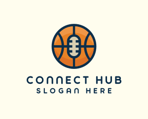 Basketball Sport Podcast Radio logo design