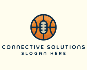 Basketball Sport Podcast Radio logo design