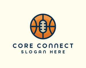 Basketball Sport Podcast Radio logo design