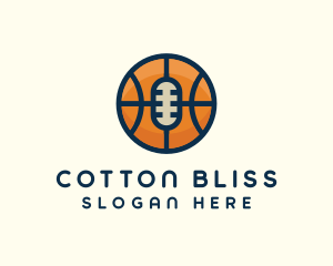 Basketball Sport Podcast Radio logo design