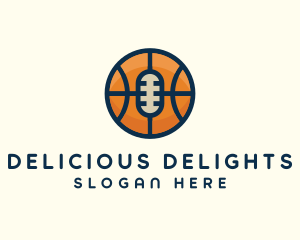 Basketball Sport Podcast Radio logo design