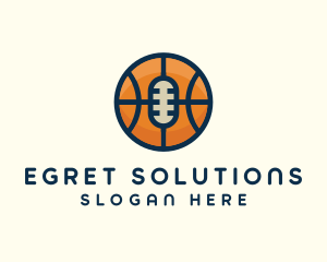 Basketball Sport Podcast Radio logo design