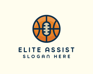 Basketball Sport Podcast Radio logo design