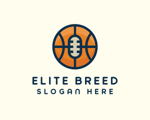 Basketball Sport Podcast Radio logo design