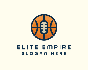 Basketball Sport Podcast Radio logo design