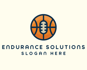 Basketball Sport Podcast Radio logo design