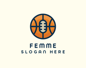 Basketball Sport Podcast Radio logo design