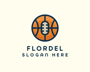 Basketball Sport Podcast Radio logo design