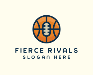 Basketball Sport Podcast Radio logo design