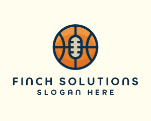 Basketball Sport Podcast Radio logo design