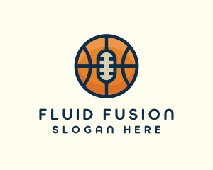 Basketball Sport Podcast Radio logo design