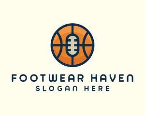 Basketball Sport Podcast Radio logo design