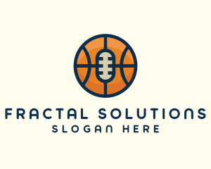 Basketball Sport Podcast Radio logo design