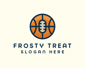 Basketball Sport Podcast Radio logo design