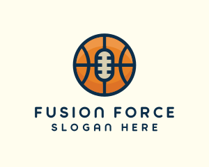 Basketball Sport Podcast Radio logo design