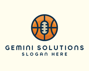 Basketball Sport Podcast Radio logo design