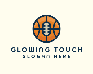 Basketball Sport Podcast Radio logo design