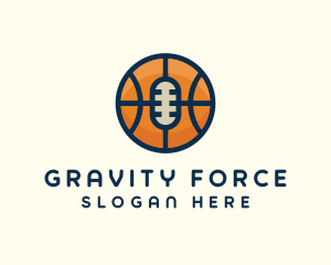 Basketball Sport Podcast Radio logo design