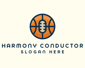 Basketball Sport Podcast Radio logo design